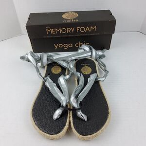 Nalho Karabi Memory Foam Yoga Espadrille Ankle Wrap Sandals Size 9 US/ 39 EU